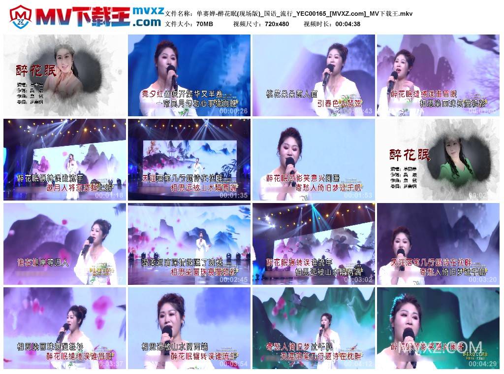单赛婵-醉花眠(现场版)_国语_流行_YEC00165